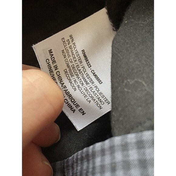 Nike Golf Pants Men's Size 34x34 Blue/Gray Checked Flat Front Polyester Stretch - Picture 2 of 6